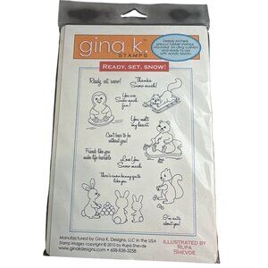 Gina K. Designs Ready Set Snow! Cling Rubber Stamp Set Rupa Shevde